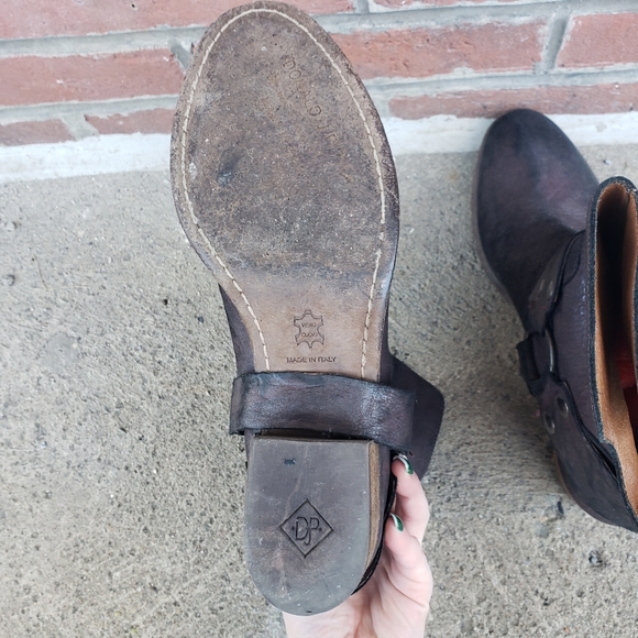 Donald J. Pliner Dasha Brown Leather Ankle Booties - Picture 8 of 11